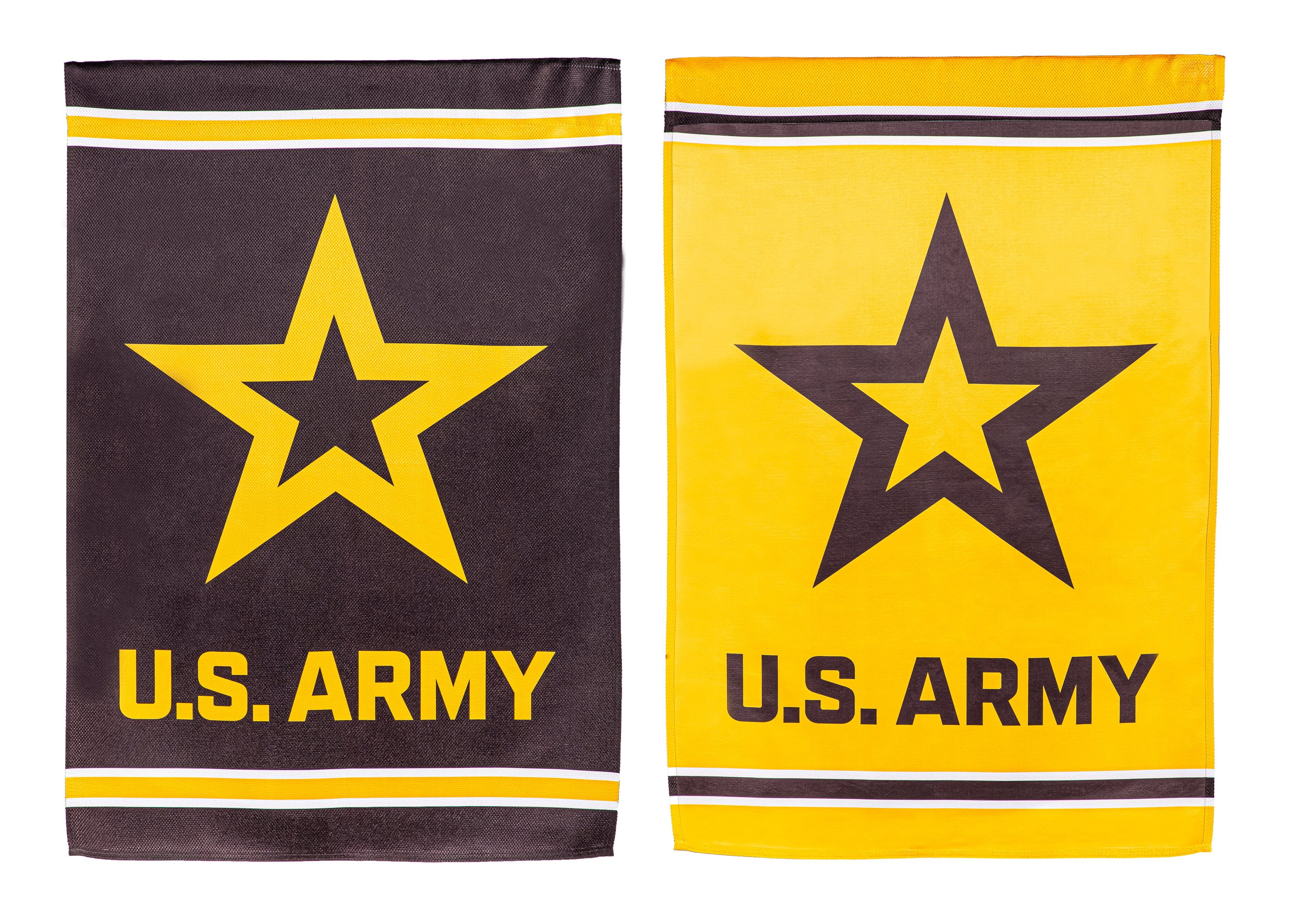 U.S. Army Yellow and Black Polyester Garden Flag 12 x 18 Inches