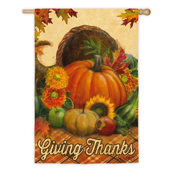 Evergreen Flag Farm Cornucopia House Flag