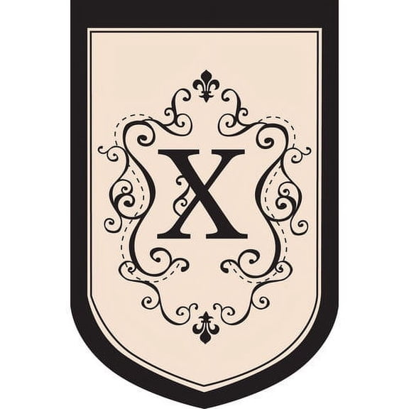 Evergreen Flag, Flag,Applique,Gar,Monogram "F", 18'' x 0.16'' inches