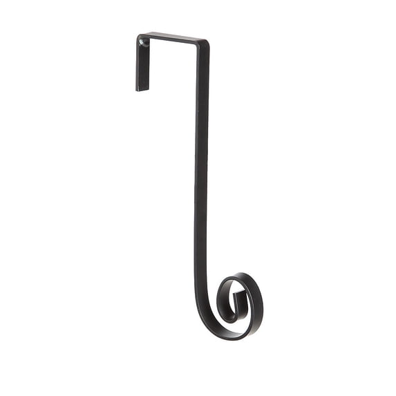 Evergreen Flag Functional Sturdy Black Iron Unique Over-the-Door Hanger - 5" Wx4" Dx8" High