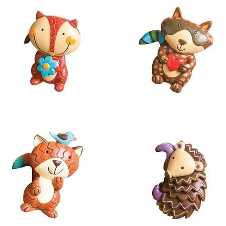 Evergreen Flag & Garden 4-Piece Critter Pot Hanger Statue Set