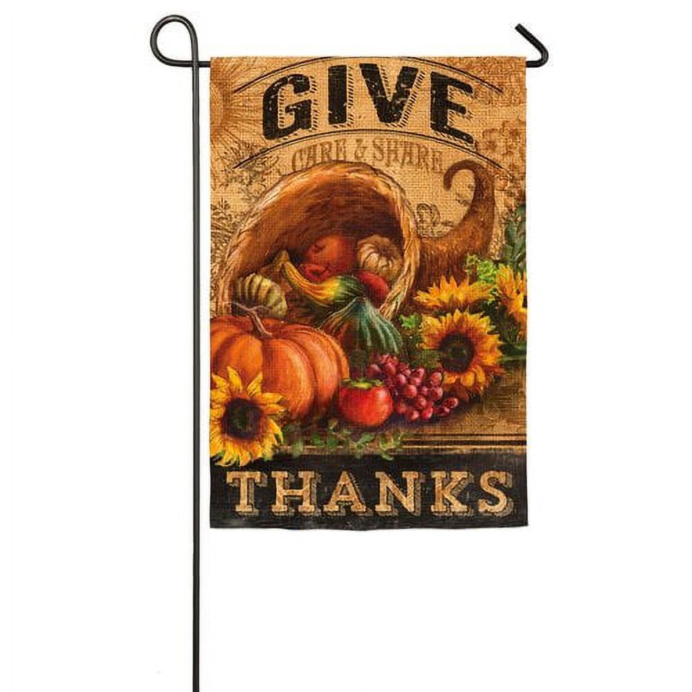 Evergreen Flag & Garden Give Thanks 2-Sided Polyester 1'6 x 1'1 ft ...