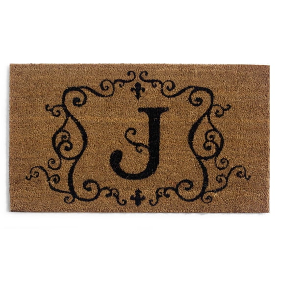 Monogram Coir Doormat Insert - J