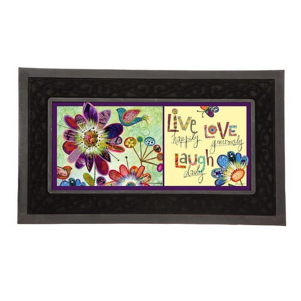 Evergreen Flag & Garden Sassafras Live Love Laugh Decorative Insert Doormat