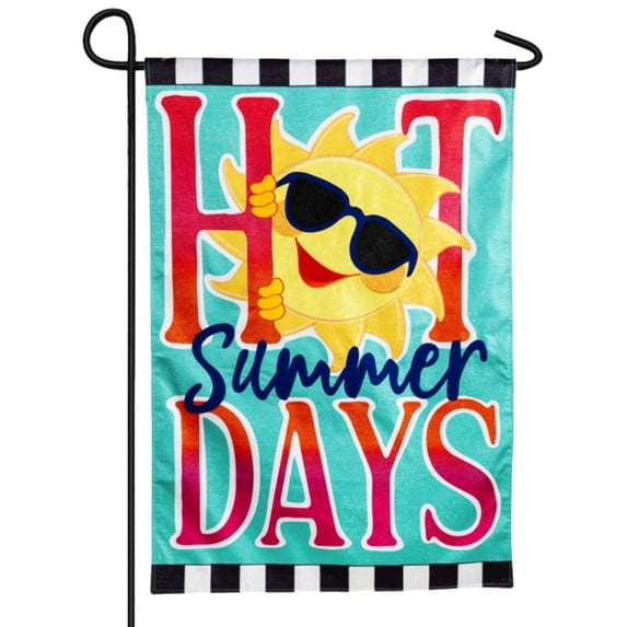 Hot Summer Days Sun Garden Flag 2 Sided