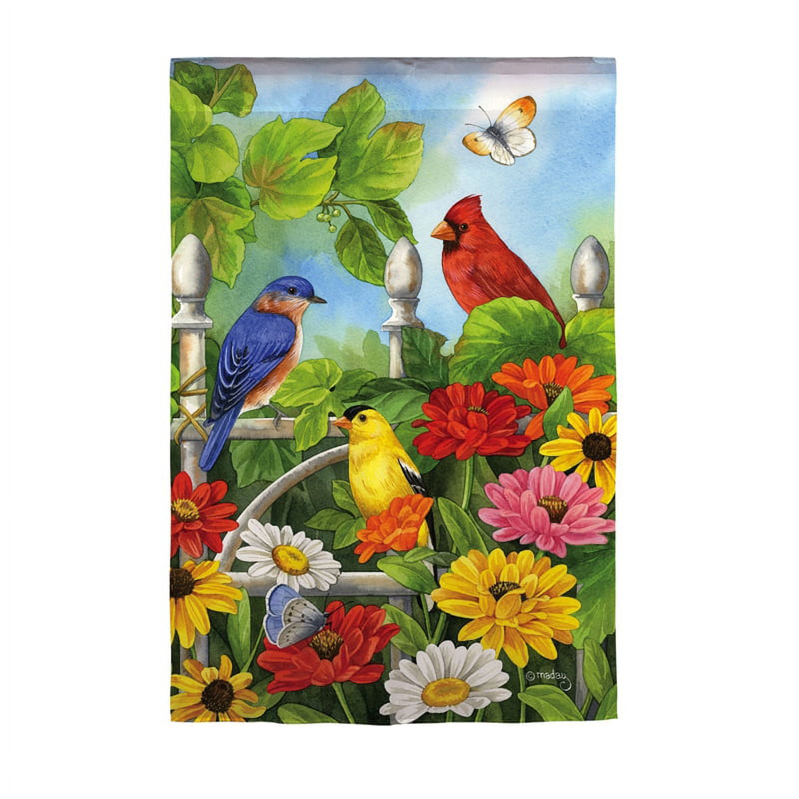 Jewels of Summer Multicolor Suede Garden Flag