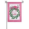 thumbnail image 1 of Evergreen Flag, Love Lives Here Garden Suede Flag, 18'' x 0.04'' inches, 1 of 2