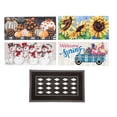 thumbnail image 1 of Evergreen Flag Sassafras Doormat Seasonal Spring, Summer, Winter Fall Floormat and Tray Set of 5, 1 of 7