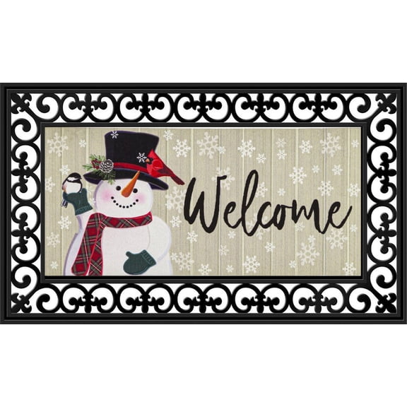 Evergreen Flag Seasonal Sassafras Interchangeable Mat and Tray Let it Snow!