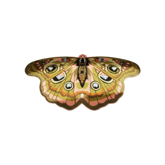 Evergreen Flag Shaped Coir Doormat 70*100cm Welcome Mat Outdoor Entrance Non-Slip Backing Shaped Rug Entryway Indoor All-Season (Butterfly)