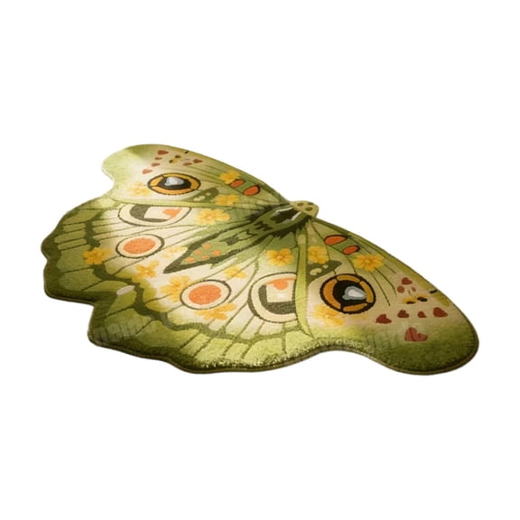 Evergreen Flag Shaped Coir Doormat 70*100cm Welcome Mat Outdoor Entrance Non-Slip Backing Shaped Rug Entryway Indoor All-Season (Butterfly)