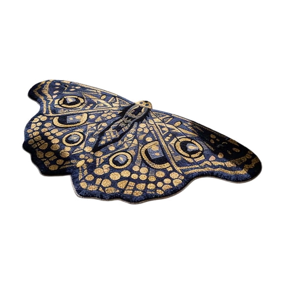 Evergreen Flag Shaped Coir Doormat 70*100cm Welcome Mat Outdoor Entrance Non-Slip Backing Shaped Rug Entryway Indoor All-Season (Butterfly)