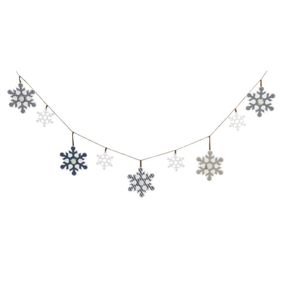 Evergreen Flag, Snowflakes Seasonal Décor Banner, 11.5'' x 0.75'' inches