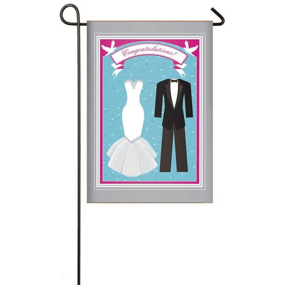 Evergreen Flag, Wedding Garden Suede Flag, 18'' x 0.05'' inches