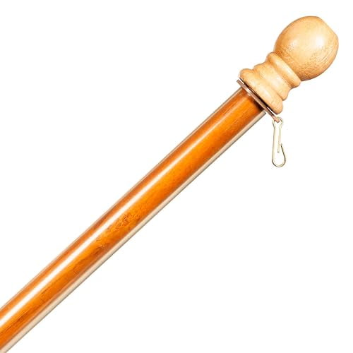 Evergreen Flag Wood Flag Pole With Plastic Tube
