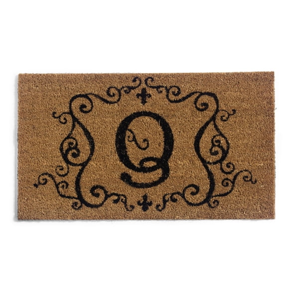 Evergreen Floor Mat Coir Insert, Monogram "Q", 28'' x 16'' inches