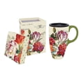 thumbnail image 1 of Evergreen Garden View Ceramic Latte 17oz Travel Cup w/Gift Box, 1 of 8