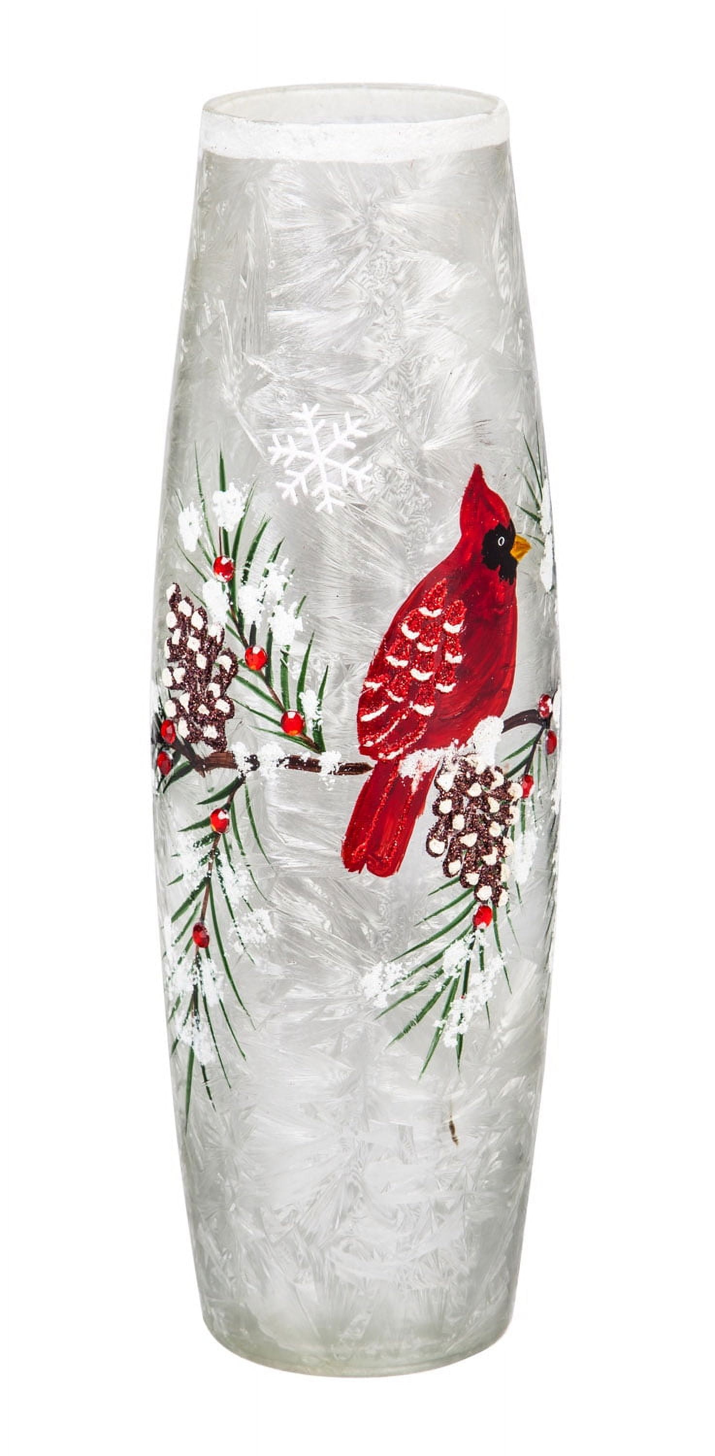 Evergreen Glass LED Cylinder