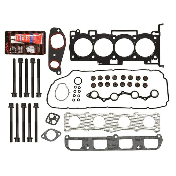 Evergreen HSHB5049 Head Gasket Set Head Bolts Fit 06-09 Hyundai Sonata Kia Optima Rondo 2.4 DOHC G4KC