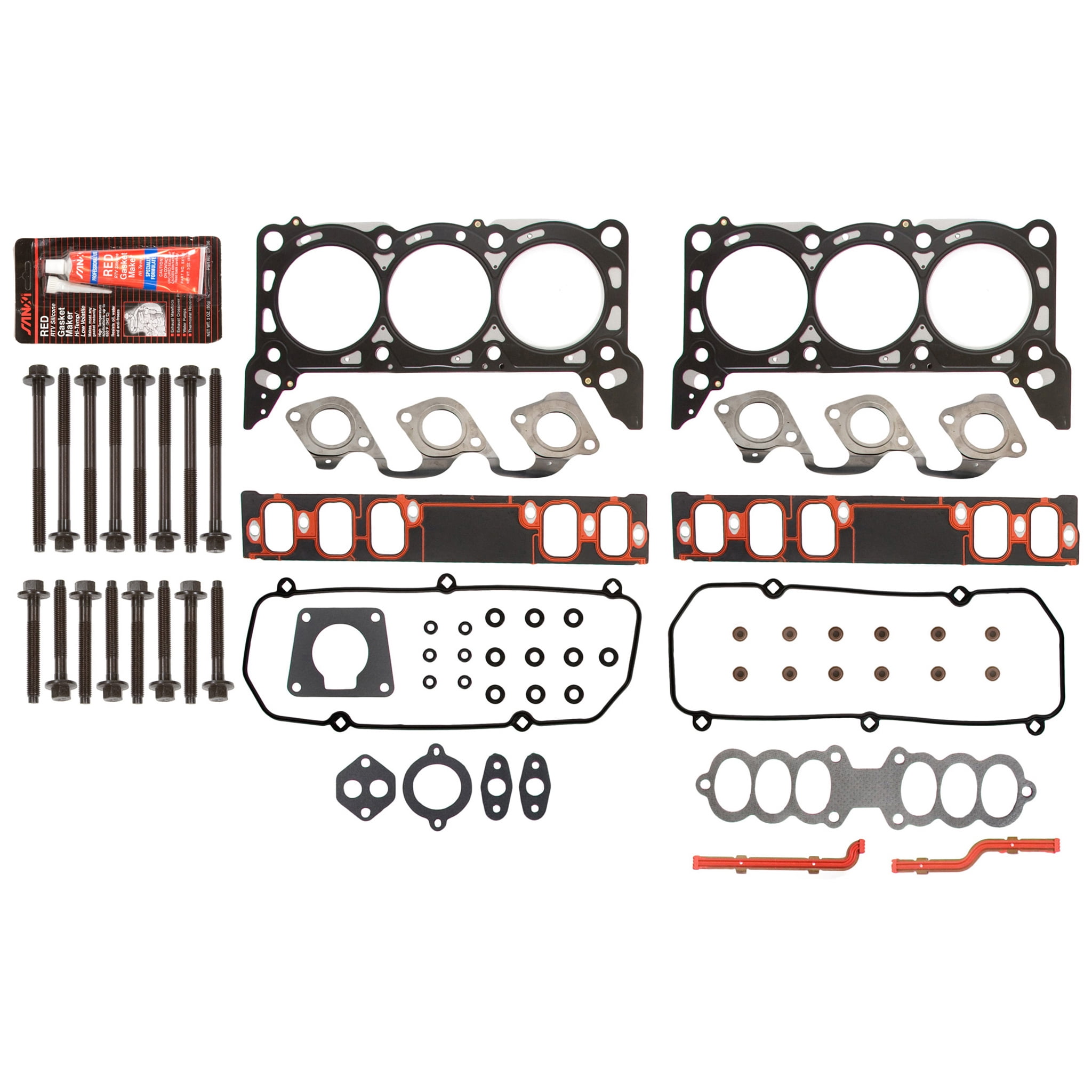 Evergreen HSHB8-20600 Head Gasket Set Head Bolts Fit 97-98 Ford Thunderbird Mustang Mercury 3.8 VIN 4 - RWD