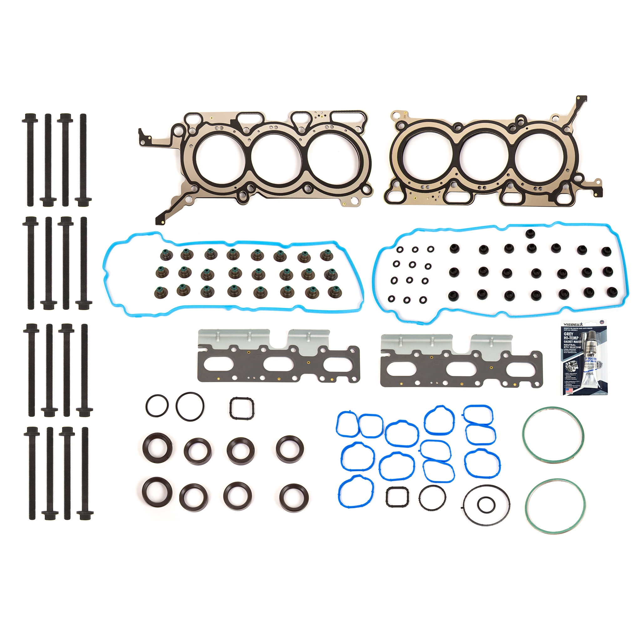Evergreen HSHB8-21235-2 Head Gasket Set Head Bolts Fit 09-10 Ford Edge Flex Taurus Lincoln MKZ MKX DOHC 3.5L