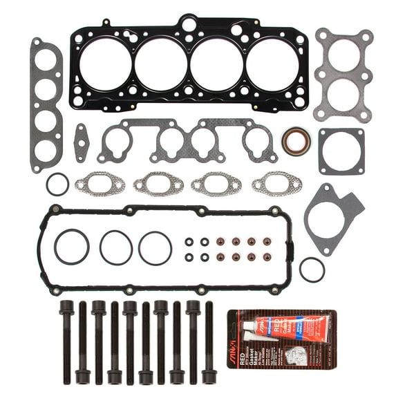 Evergreen HSHB9021 Head Gasket Set Head Bolts Fit 93-02 Volkswagen Cabrio Golf Jetta Passat 2.0 8V ABA