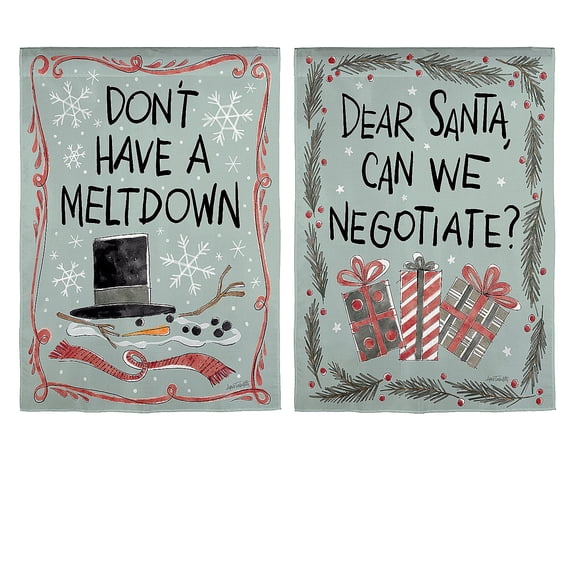 Evergreen Holiday Fun Reversible Suede Garden Flag 12 x 18 Inches Indoor Outdoor Decor