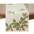 thumbnail image 1 of Evergreen Holly Leaves Table Runner, 1 of 3