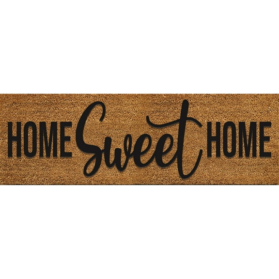 Evergreen Home Sweet Home Flocked Kensington Indoor Outdoor Coir Interchangeable Doormat 9"x2'4"