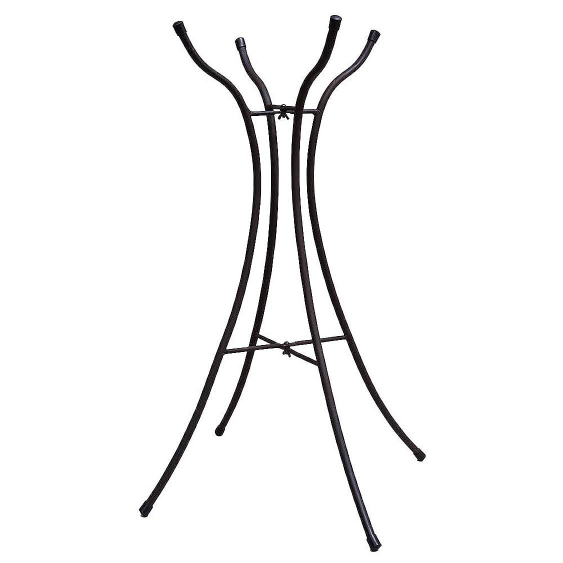 Evergreen Hourglass Shape 22" Tall Weatherproof Outdoor Bird Bath Stand, Black
