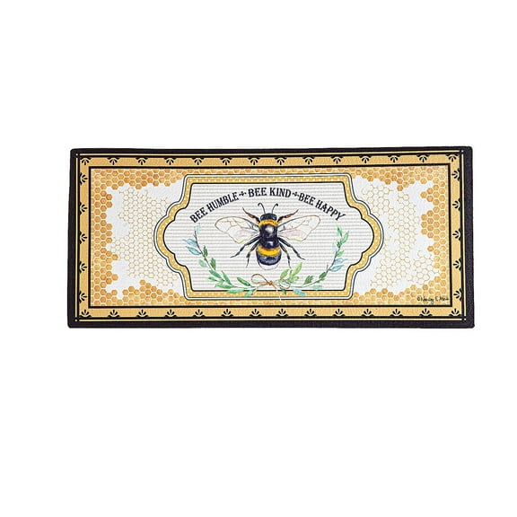 Evergreen Humble Bee Sassafras Indoor Outdoor Switch Doormat 1'10"x10" Multicolored