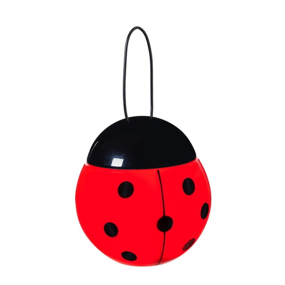 Evergreen Jitterbug LED Rechargeable Lantern with White and Yellow LED Function, Ladybug, 4.3'' x 4.3'' x 4.8'' inches.