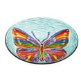 thumbnail image 1 of Evergreen Kaleidoscopic Butterfly Glass Birdbath Bowl, 18 inches, 1 of 2