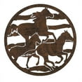 thumbnail image 1 of Evergreen Lasercut Horses Outdoor Metal Wall Decor, 24'' x 1'' x 24'' inches, 1 of 3