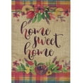 thumbnail image 1 of Home Sweet Home Plaid Flag 2 Sided house Banner, 1 of 1
