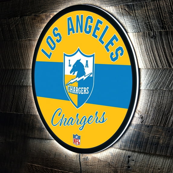 Los Angeles Chargers 23" LED Retro Logo Round Wall Sign