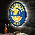 thumbnail image 1 of Los Angeles Rams LED XL Round Wall D-cor, 1 of 5