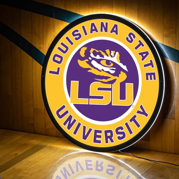 LSU Tigers LED XL Round Wall D-cor