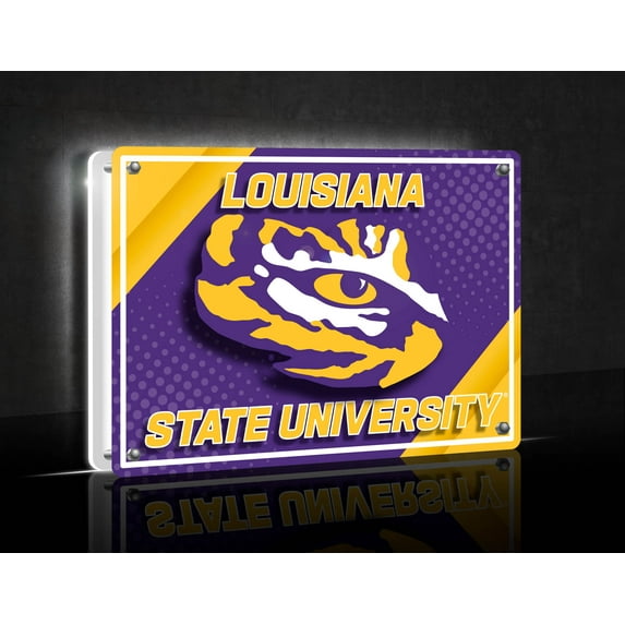 LSU Tigers LED Rectangle Tabletop Sign