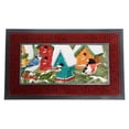 thumbnail image 1 of Evergreen Mat Frame Burgundy Greek Key Sassafras Mat Tray, 30'' x 18'' inches, 1 of 2
