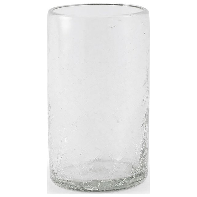 Evergreen Maya Clear Recycled Glass Vase 7" Short