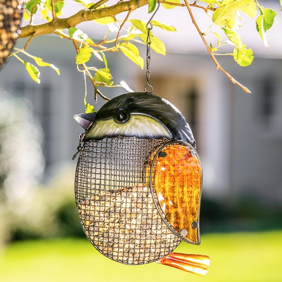 Evergreen Mesh Hanging Bird Feeder, Chickadee