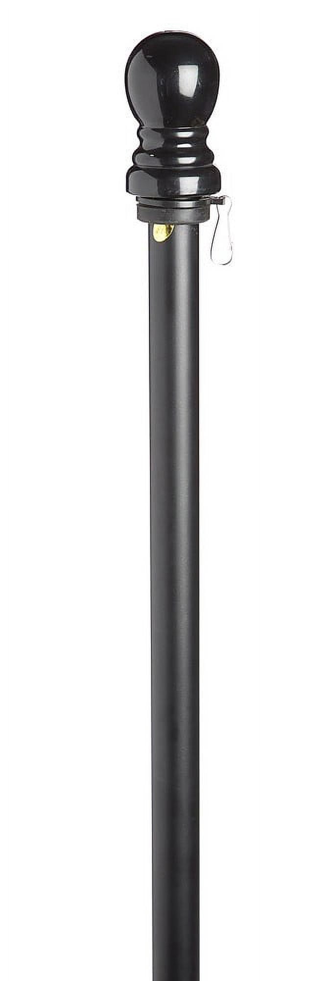 Evergreen Metal House Flag Pole, Black, 60'' x 1.85'' x 1.85'' inches