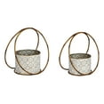 thumbnail image 1 of Evergreen Metallic Tabletop Planters Set of 2, 13''x 8.3'' x 12.4'' inches, 1 of 1