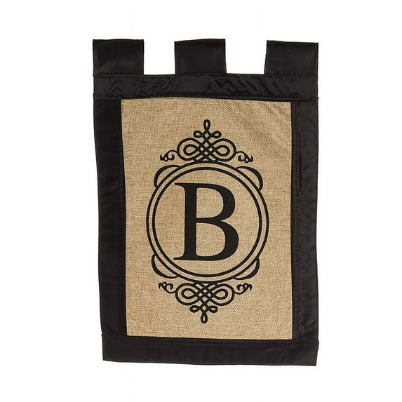 Evergreen Monogram B Flag Garden Burlap Flag 12.5 x 18 Inches Indoor Outdoor Decor