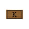 thumbnail image 1 of Evergreen Monogram Indoor Outdoor 100% Natural Coir Doormat 28" x 16" |  Letter  "K", 1 of 3