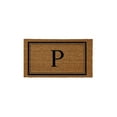 thumbnail image 1 of Evergreen Monogram Indoor Outdoor 100% Natural Coir Doormat 28" x 16" |  Letter  "P", 1 of 3