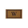 thumbnail image 1 of Evergreen Monogram Indoor Outdoor 100% Natural Coir Doormat 28" x 16" |  Letter  "W", 1 of 3
