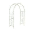 thumbnail image 1 of Evergreen Montebello Iron Garden Arbor, White- 53 x 84 x 23 Inches Fade and Weather Resistant Outdoor Decor, 1 of 9