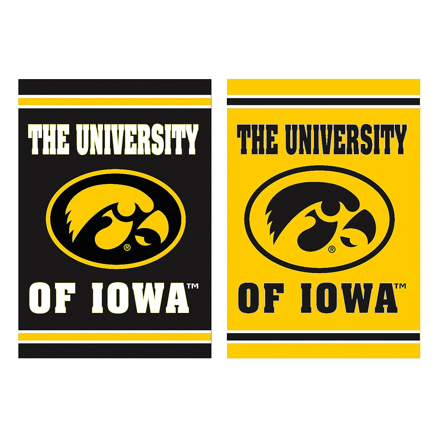 University of Iowa Double-Sided Suede Garden Flag